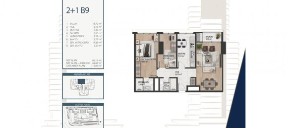 2-Zimmer Wohnung in Bagcilar, Turkey, Nr. 27468 14