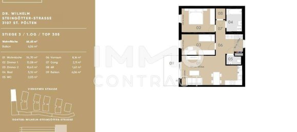 2 Schlafzimmer Wohnung in St. Pölten, Austria, Nr. 4751 6