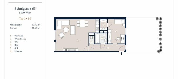 2 rooms Apartment in Wahring, Austria No. 155349 11