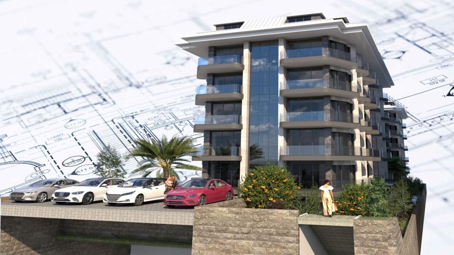 Apartment 1+1 in Exodus Twins, Mahmutlar, Turkey No. 37185