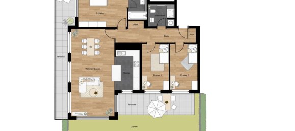 Квартира с 3 спальнями в Майнц, Германия № 78480 14