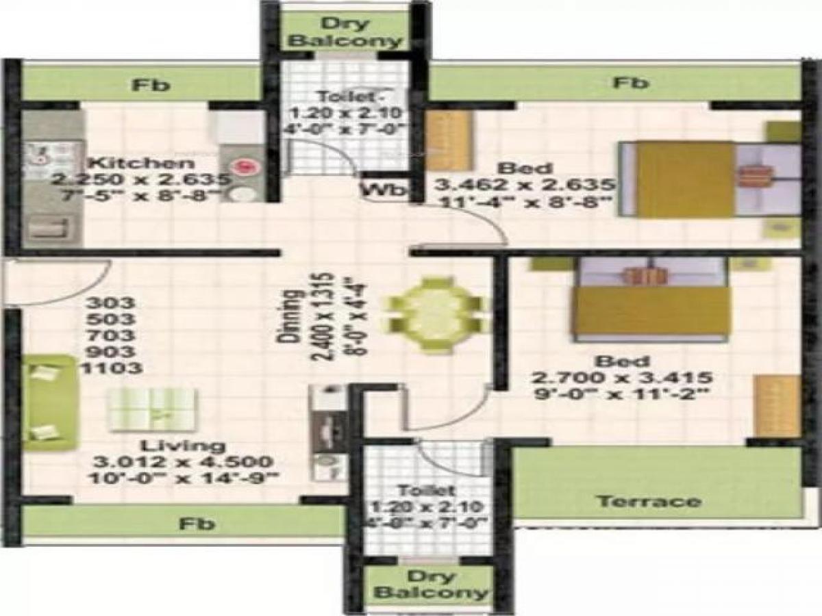 2 bedrooms House in Mumbai, India No. 6766