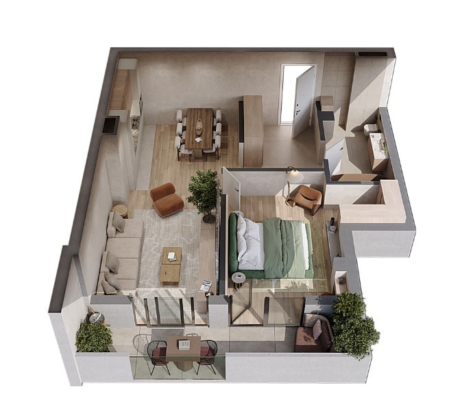 1 bedroom Apartment in Tabakhmela, Georgia No. 431