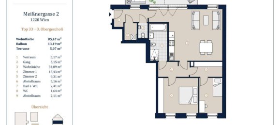 3 rooms Apartment in Vienna, Austria No. 214341 24