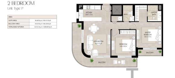 Apartamento T2 em Town Square, UAE N.º 95259 12