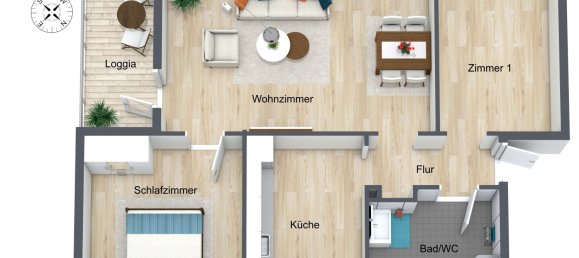 Apartamento T2 em Baden-Wurttemberg, Germany N.º 46595 19