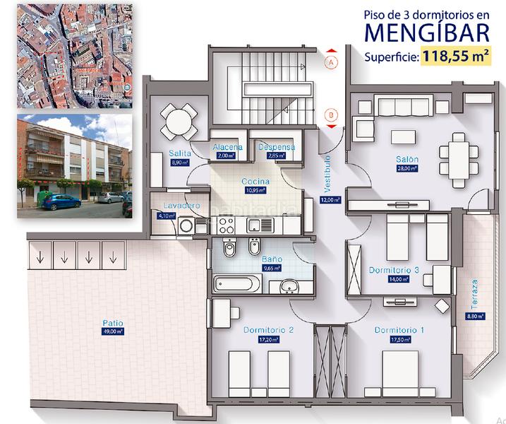 Apartamento T3 em Mengibar, Spain N.º 264553