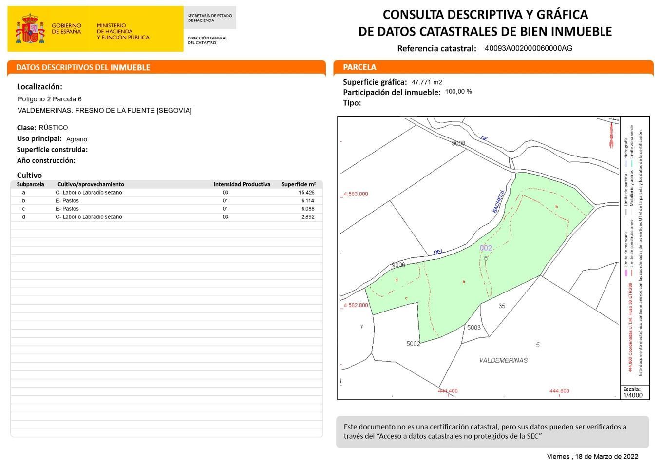 قطعة أرض في Segovia, Spain رقم 78039