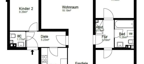 Квартира с 1 спальней в Харбург, Германия № 235772 15
