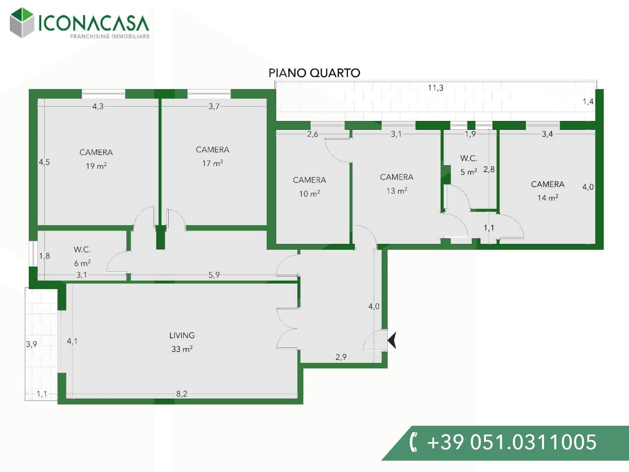 7غرفة شقة في Bologna, Italy رقم 18868