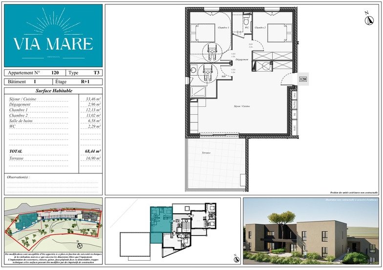 2 Schlafzimmer Wohnung in Ghisonaccia, France, Nr. 46638