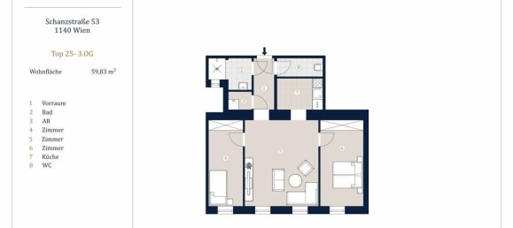 3 rooms Apartment in Penzing, Austria No. 198259 10