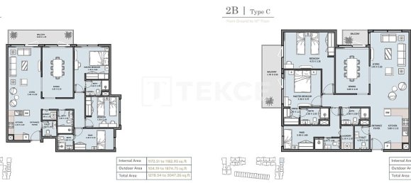 Apartamento T3 em Yas Island, UAE N.º 19640 12