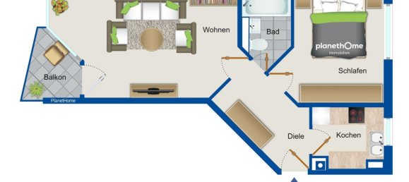 2-Zimmer Wohnung in München, Germany, Nr. 169024 6
