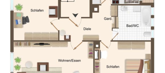 Квартира с 2 спальнями в Пфорцхайм, Германия № 246117 12