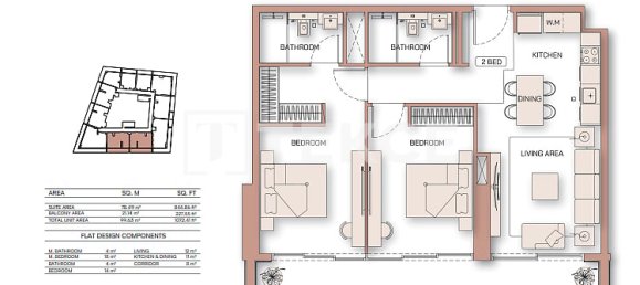 2 dormitorios apartamento en venta en Dubai, UAE № 109934 19
