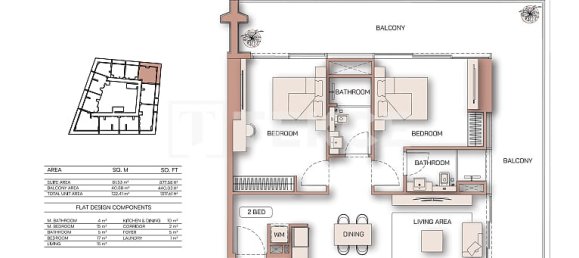 2 dormitorios apartamento en venta en Dubai, UAE № 109934 15