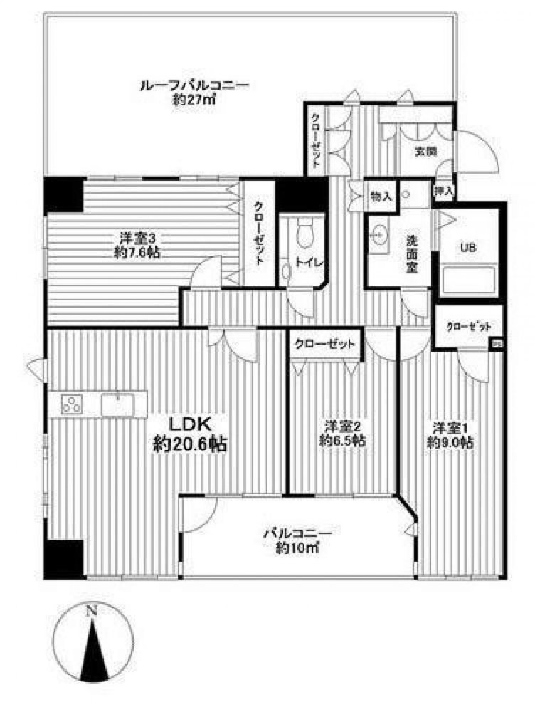 3 غرف نوم شقة في Hyogo, Japan رقم 3244