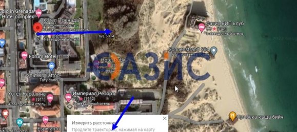 Квартира с 1 спальней в Свети-Влас, Болгария № 258 26