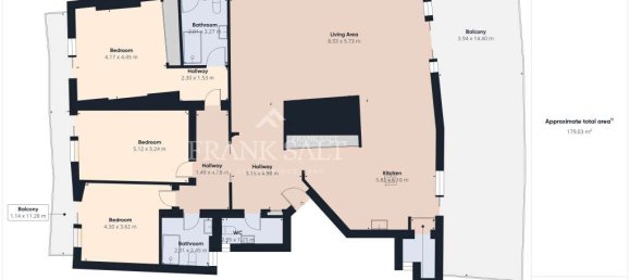 3 Schlafzimmer Penthouse in Saint Julian's, Malta, Nr. 412 2