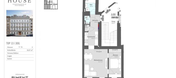 Квартира с 2 комнатами в Веринг, Австрия № 250082 19