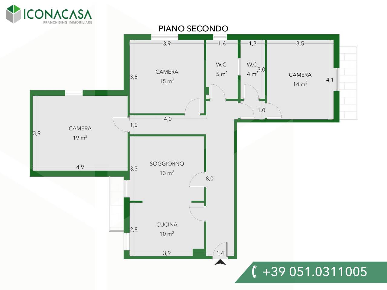 5 rooms Apartment in Bologna, Italy No. 18430