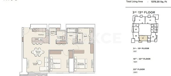 3 Schlafzimmer Wohnung in Jumeirah Lake Towers, UAE, Nr. 16807 22