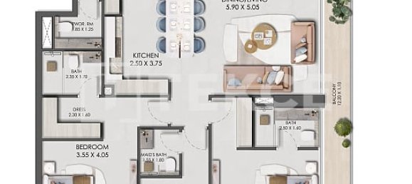 2 Schlafzimmer Wohnung in Jumeirah Village Circle, UAE, Nr. 42146 17