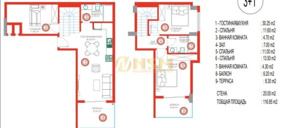 Apartamento de 1+1 en Alanya, Turkey No. 31103 20