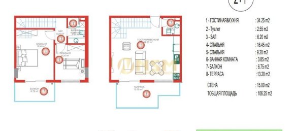 Apartamento de 1+1 en Alanya, Turkey No. 31103 19