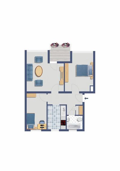 3 rooms Apartment in Duisburg, Germany No. 107148