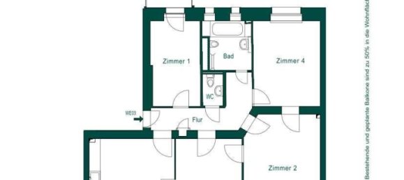 Квартира с 4 комнатами в Шмаргендорф, Германия № 30724 16