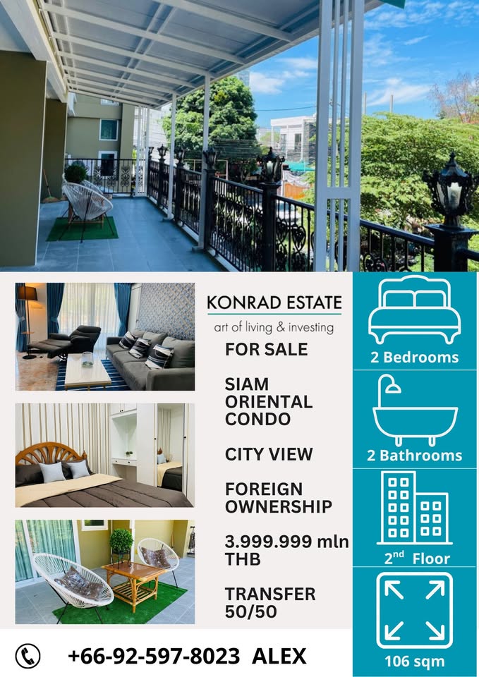 Apartamento com 2 quartos em condomínio em Pattaya, Thailand N.º 62191