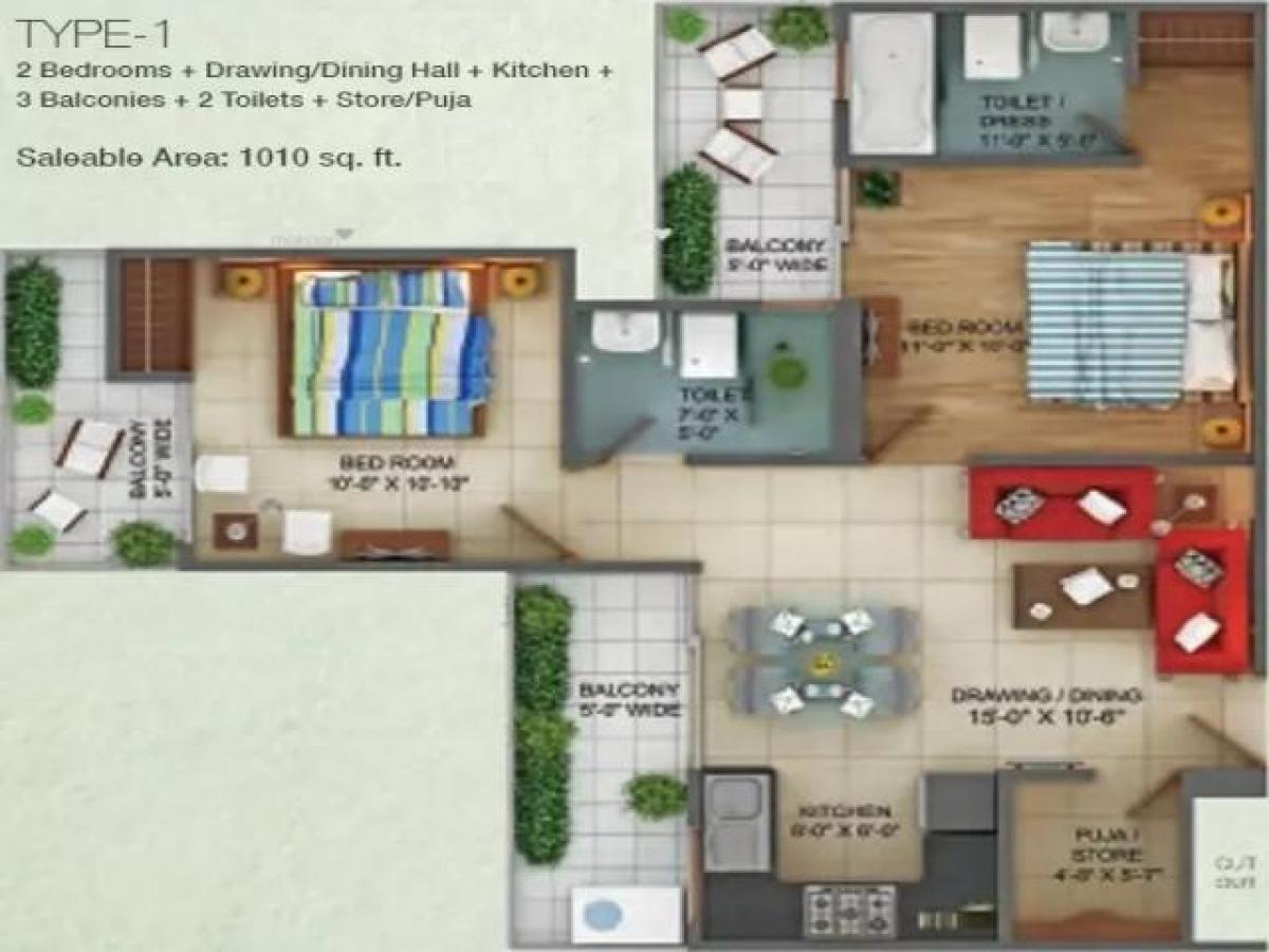 2 bedrooms House in Noida, India No. 65329