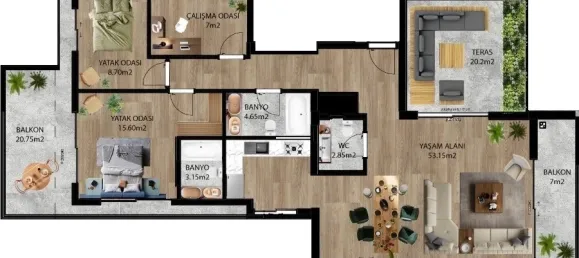 Apartamento 3+1 em Aksu, Turkey N.º 33082 9