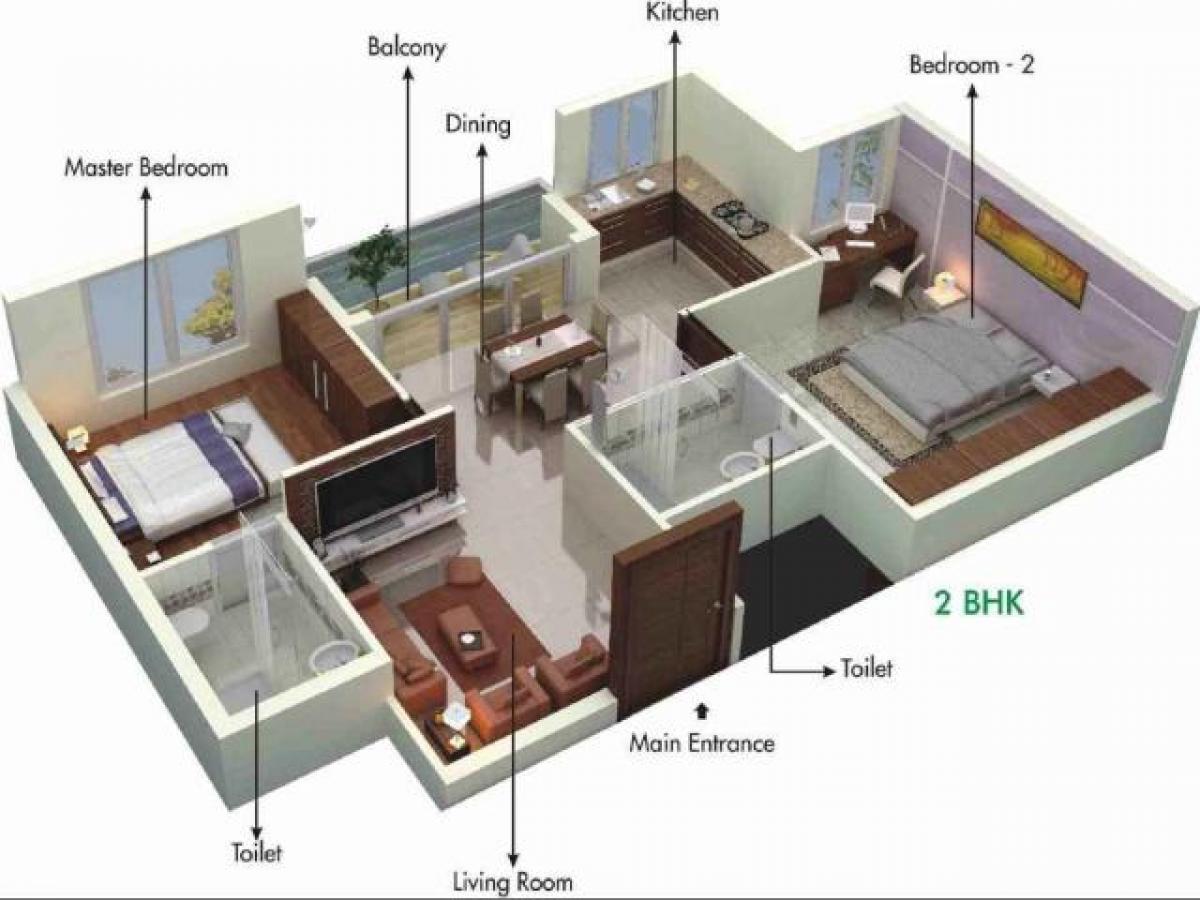 2 bedrooms House in Bangalore, India No. 43938