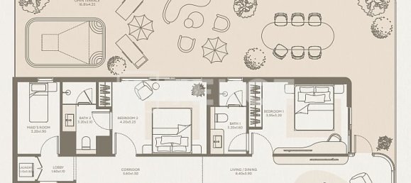 1 chambre appartement à vendre à Majan, Dubai, UAE № 196956 24