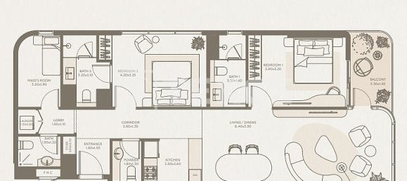 1 chambre appartement à vendre à Majan, Dubai, UAE № 196956 22