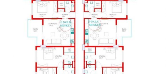 Apartamento de 2 habitaciónes en Oba, Turkey No. 10501 10