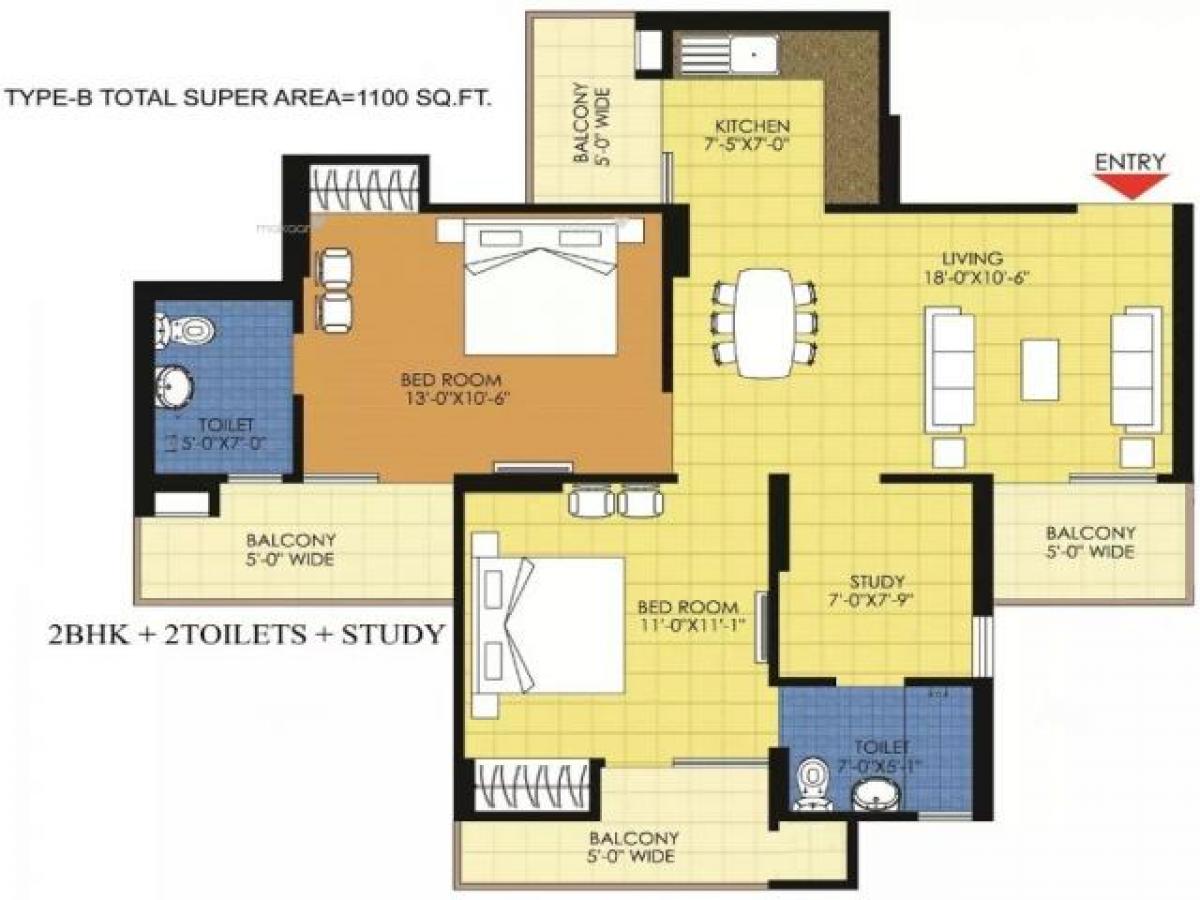 2 bedrooms House in Noida, India No. 67403