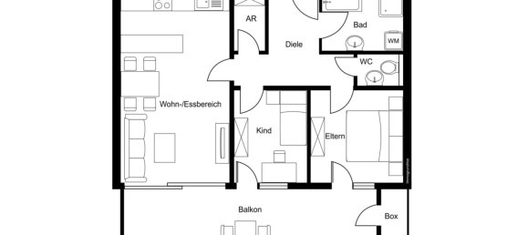 3 rooms Apartment in Feldkirch, Austria No. 146892 2