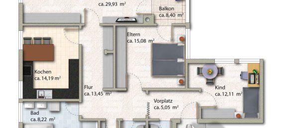 Apartamento de 3 habitaciónes en Hohenlohe, Germany No. 261927 16