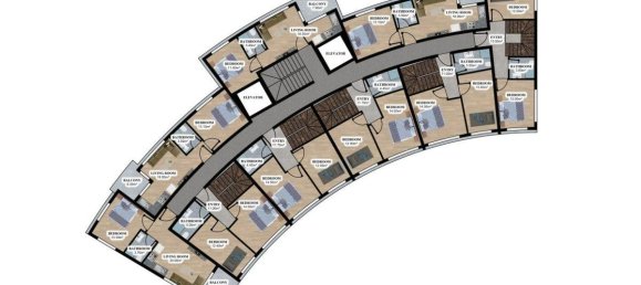 2 rooms Apartment in Oba, Turkey No. 10122 13