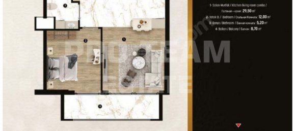 2 rooms Apartment in Dosemealti, Turkey No. 34195 21