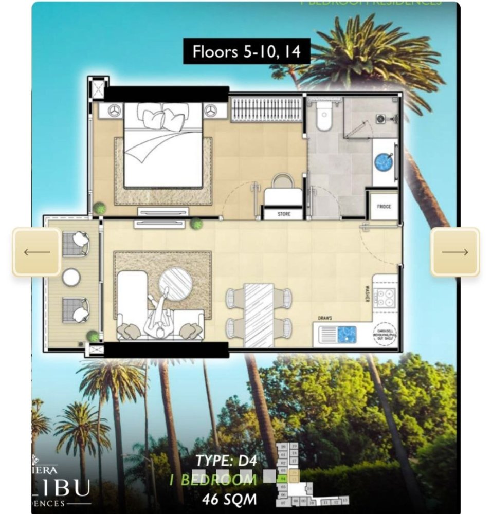 Apartamento de 383 dormitorios en Pattaya, Thailand No. 33566