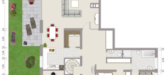 3 غرف نوم شقة في Duisburg, Germany رقم 9123 39