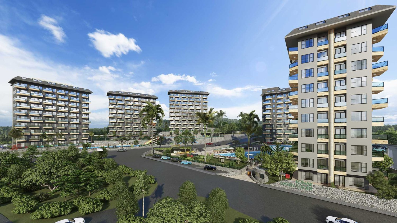 Apartment 2+1 in Konak Green Towers, Alanya, Turkey No. 34693