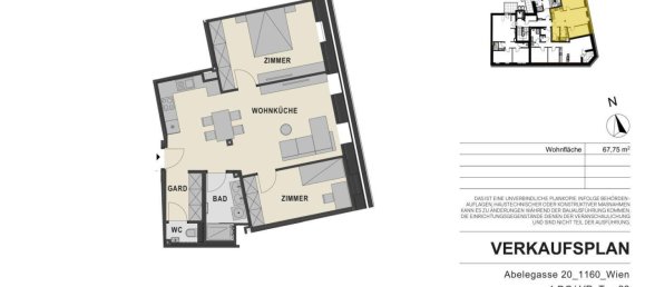 Квартира с 3 комнатами в Оттакринг, Австрия № 6263 27