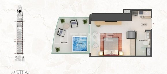 Apartamento T3 em Dubai, UAE N.º 104744 26