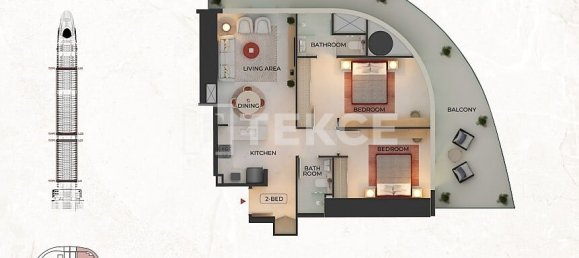 Apartamento T3 em Dubai, UAE N.º 104744 30
